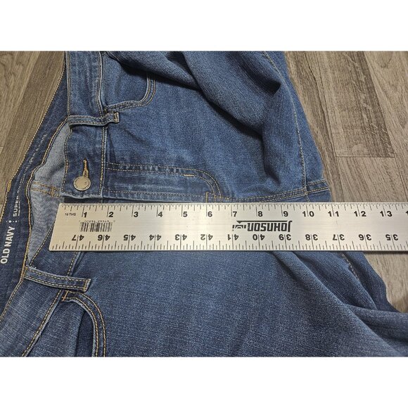Old Navy Jeans Womens 12 Blue Super Skinny Mid Rise Stretch Denim Classic Style - Picture 9 of 10